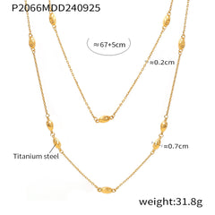 Long Layered Link Necklace