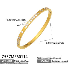 Cubic Zirconia Slim Clasp Bangle Designs