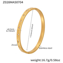 Cubic Zirconia Minimal Bangle Collection