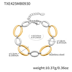 18K Gold-Plated Open Oval Link Jewelry