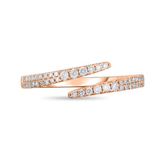 Camille Minimalist Pavé Snake Adjustable Ring