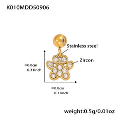 18K Gold-Plated Cubic Zirconia Charms and Chain Designs