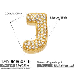 18K Gold-Plated Initial Charms and Chain Designs