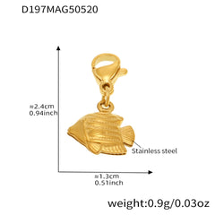 Gold-Tone Ocean Charm Bracelet or Pendant Pack