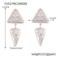 18K Gold-Plated Bow and Heart Drop Earring Designs