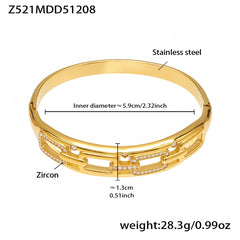 18K Gold-Plated Openwork Cuff Bracelet