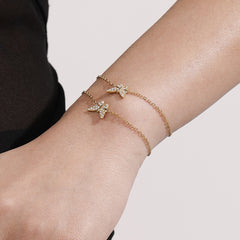 Cubic Zirconia Butterfly Necklace and Bracelet