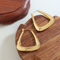 18K Gold-Plated & Silver-Tone Sculptural U-Hoops