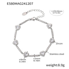 18K Gold-Plated Geometric Cubic Zirconia Bracelet Designs