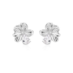 Nadine Vintage-Inspired Pavé Floral Stud Earrings
