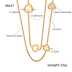 Openwork Geometric Long Necklace