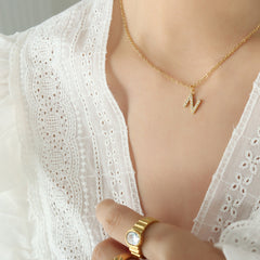 Sparkling Initial Pendant Necklace