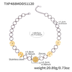 Disc & Letter Charm Necklace & Bracelet