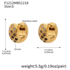 18K Gold-Plated Color Cubic Zirconia Hoop Designs