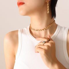 Color Cubic Zirconia Necklace Bracelet and Earrings