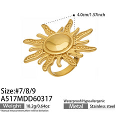 Sculptural Flower, Leaf or Sun Ring