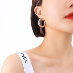 18K Gold-Plated Twisted Hoop Earrings