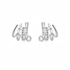 Diamond Accented Claw Stud Earrings