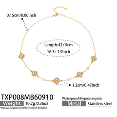 Four-Petal Cubic Zirconia Flower Jewelry