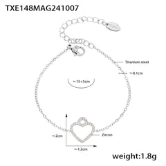 Open Heart Necklace, Bracelet or Separate Chain