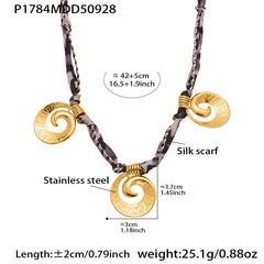 Gold-Tone Sculptural Pendant Necklace