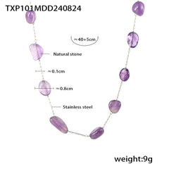 Natural Stone Chip Floral Necklace or Bracelet