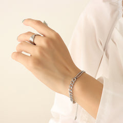 Mixed Chain and Bead Bracelet
