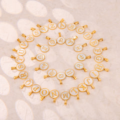 Gold-Tone Shell Zodiac Pendant Charm