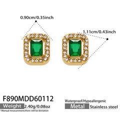 Cubic Zirconia or Green Glass Pendant Jewelry