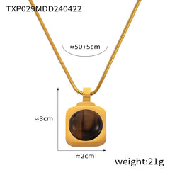 Tiger Eye or Black Agate Necklace or Earrings