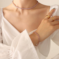 Colored Cubic Zirconia Tennis Jewelry
