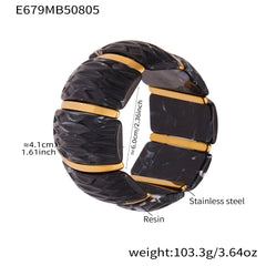 Color Resin Wide Stretch Bangle Designs