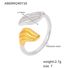 18K Gold-Plated Sculptural Open Ring