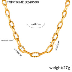 Twisted Paperclip-Link Necklace & Bracelet