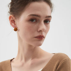Camille Vintage-Inspired Enamel Stud Earrings No. 270011