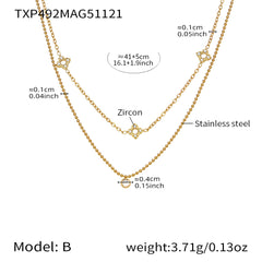 Floral Cubic Zirconia Necklace or Bracelet