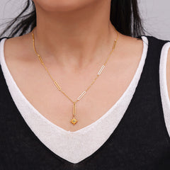 Gold-Tone Open Link Starburst Necklace