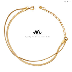 Double-Layer Flat Chain Bracelet