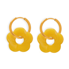 Color Resin Flower Pendant Jewelry