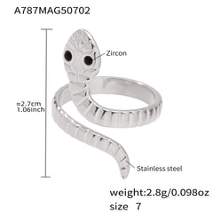 Sculptural Snake Open Ring