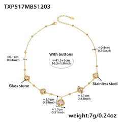 18K Gold-Plated Faceted Glass Accent Jewelry