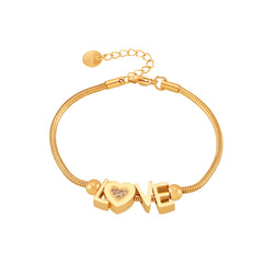 18K Gold-Plated LOVE Heart Bracelet