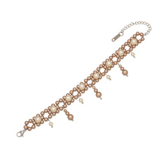 Shell Pearl-Look Beaded Charm Bracelet