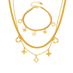 Double Layer Charm Necklace, Bracelet or Anklet