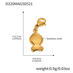 Gold-Tone Cubic Zirconia Charm Bracelet or Anklet