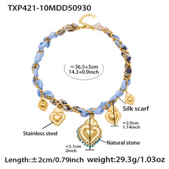 Scarf-Tie Multi-Charm Jewelry Designs