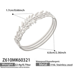 Leaf or Star Open Cuff Bracelet