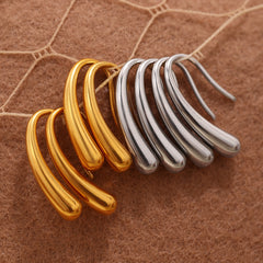18K Gold-Plated Teardrop Hook Earrings