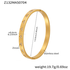 Geometric Cubic Zirconia Bangle Collection