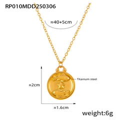 Zodiac Coin Pendant Necklace